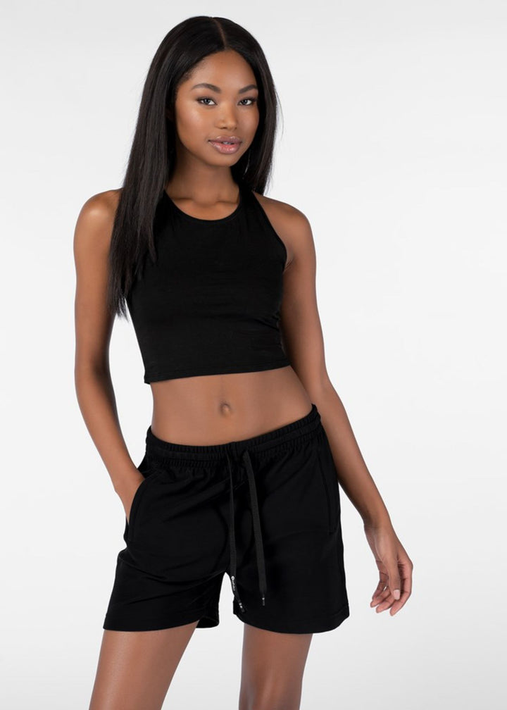 Womens Premium Sweat Short - Black