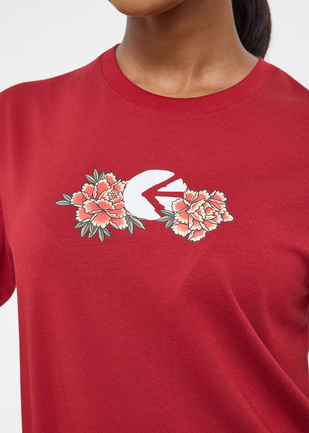 Womens Shogun Peony Fitted Crew Tee