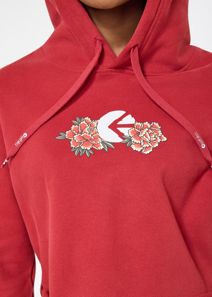 Womens Shogun Peony Crop Hoodie