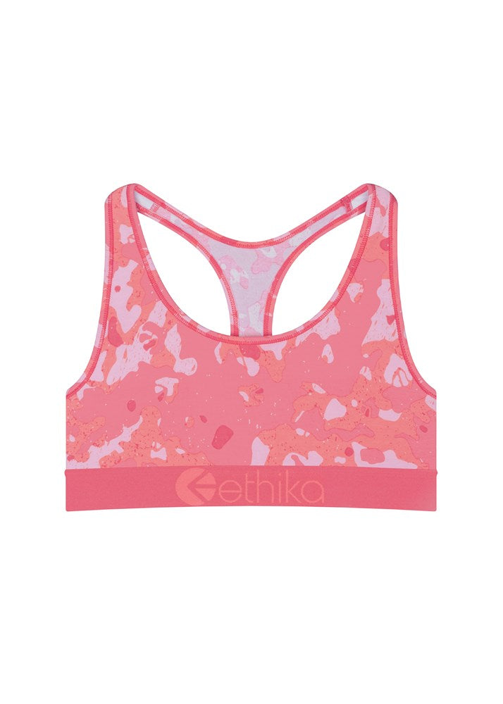 Queen Tide Camo Girls Sports Bra