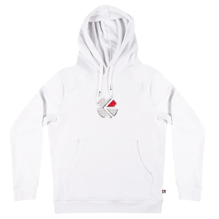 Mens Pullover Hoodie - Familie Trophy White
