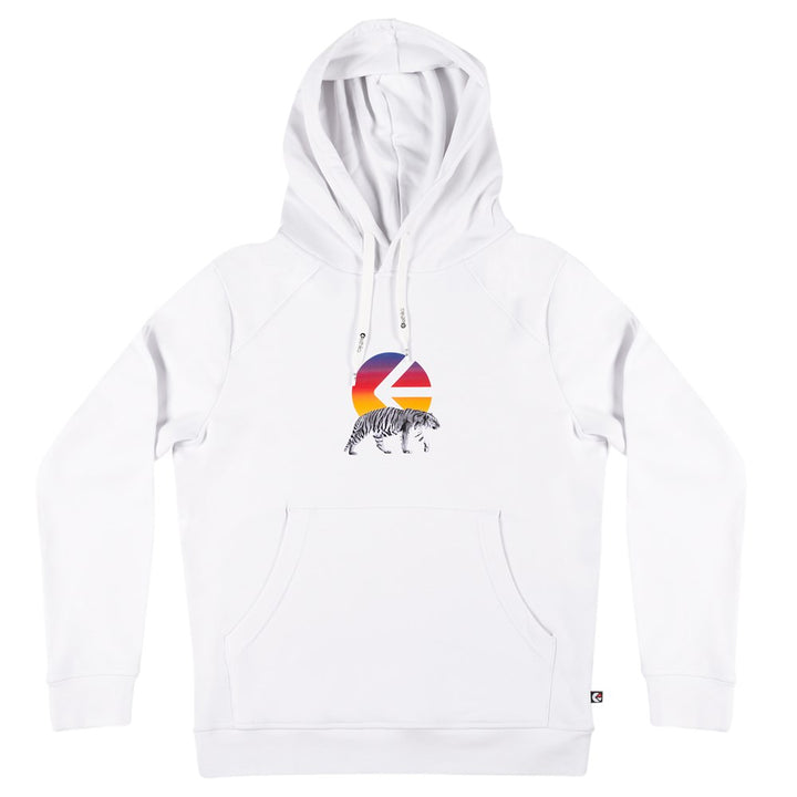 Mens Pullover Hoodie - I Of The Tiger White