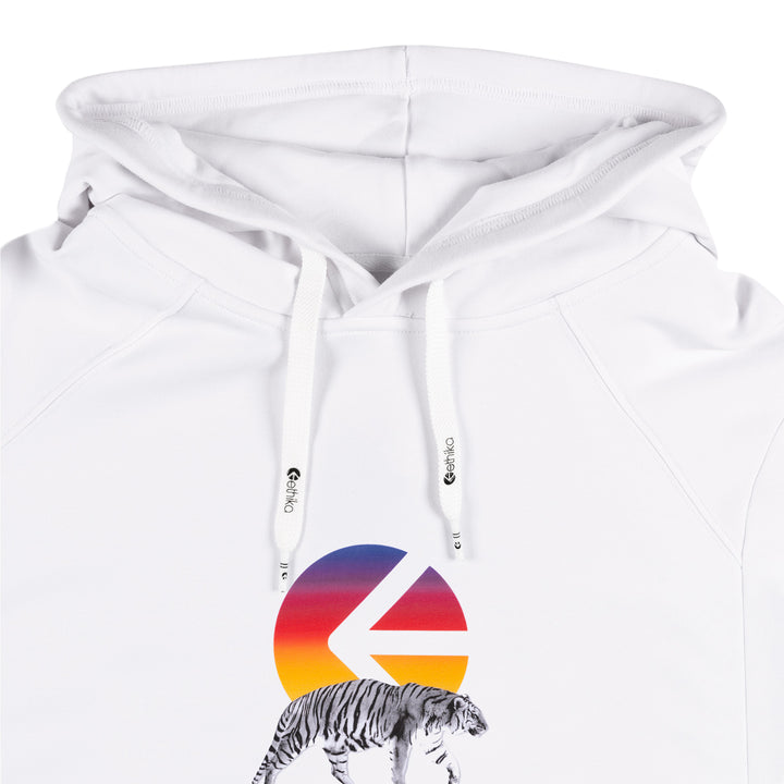 Mens Pullover Hoodie - I Of The Tiger White