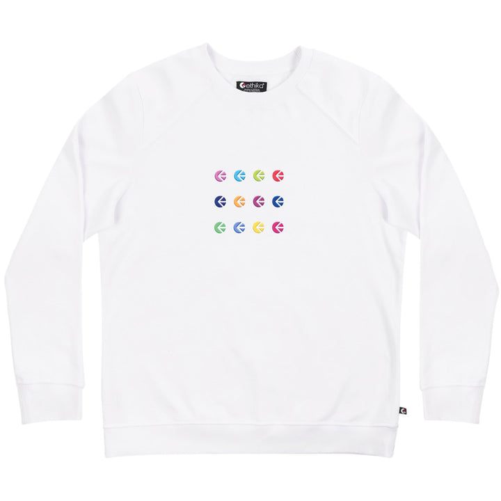 Womens Sweatshirt - Ethika Poetry - White