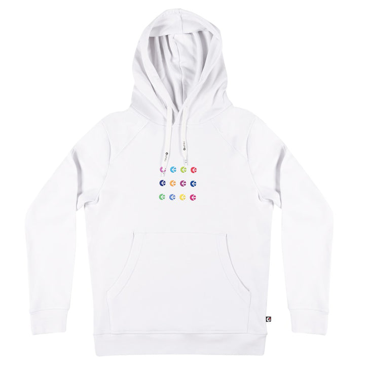 Womens Pullover Hoodie - Ethika Poetry White