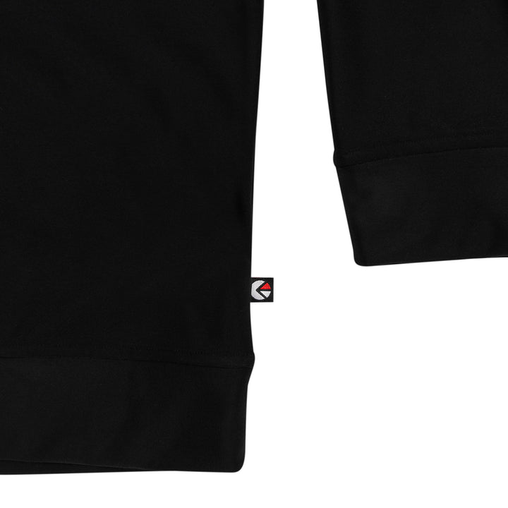 Womens Premium Embroidered Crew Neck - Black